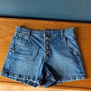 SZ 29/8 Banana Republic Button-Front Blue Denim Shorts
